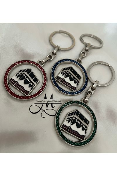 MerveninYaziAtolyesi Kabe Model Enamel Keychain (Red)