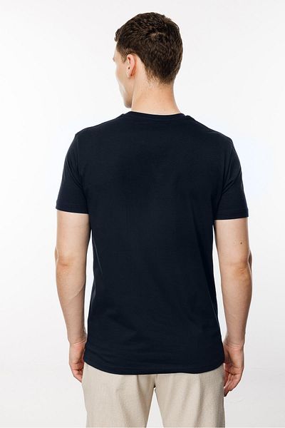 İgs Men's Navy Blue Crew Neck T-Shirt
