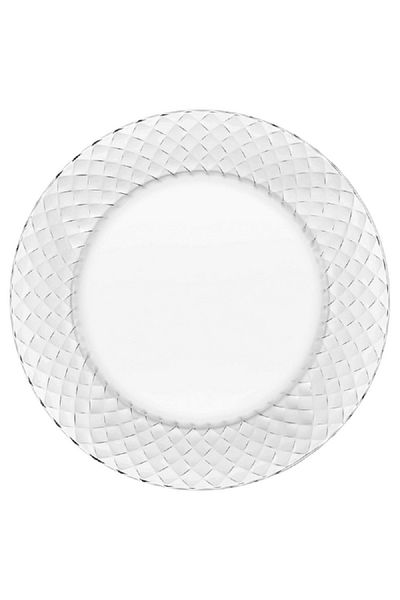 Vidivi 2-Piece Campiello High Definition Glass Charger Plate Set Crystal Clear 32cm