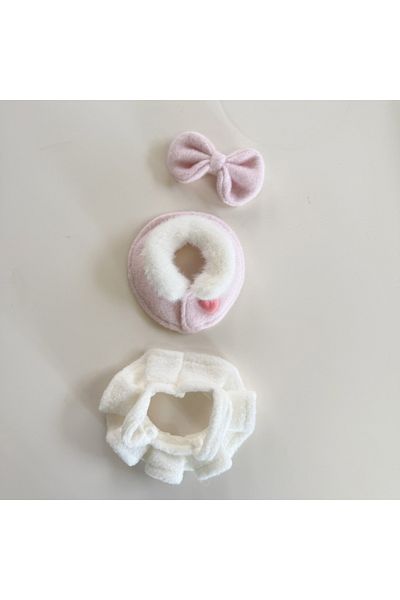 Choice no doll 3-piece set For 15-17cm Labubu V1 V2 outfit clothes vinyl face doll clothes Macaron best dec