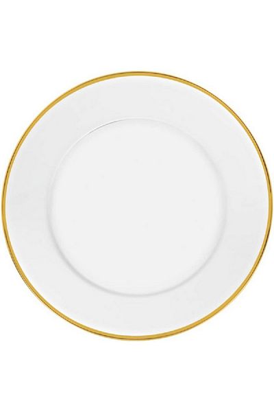 Vidivi 2-Piece Essenze High Definition Glass Charger Plate Set with Gold Rim Crystal Clear 32cm