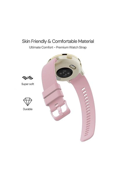 O Ozone 20mm Silicone Bands For Samsung Galaxy Watch 6/5/4 Band 40/ 44mm |Pink