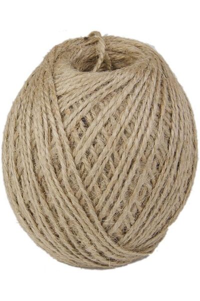 Generic Sutali 120 mtr Twisted Burlap Jute Twine Rope 3 ply (Brown)
