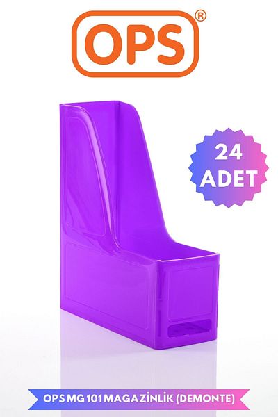Ops Mg 101 A4 Disassembled 24-Piece Plastic Vertical Magazine Folder Archive Box Organizer Storage Storage