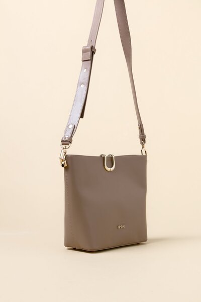 Nihan Metal Detaylı Shopper Çanta Vizon