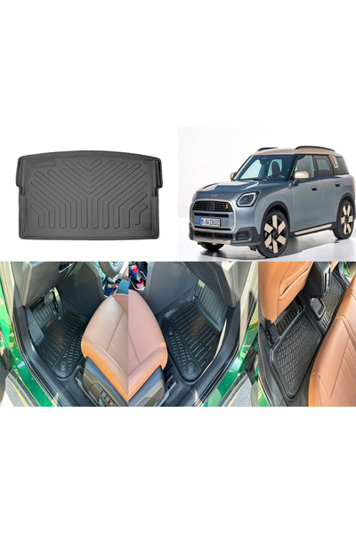 Rizline Mini Countryman 2023 Sonrası Elektrikli Paspas ve Bagaj Havuzu Set