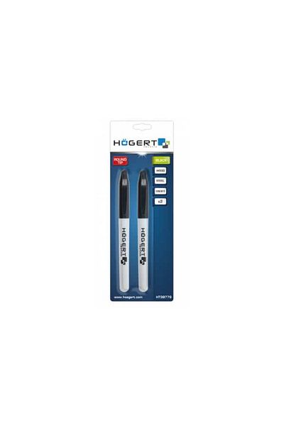 Hogert Marker permanent universal, 2 bucăți, negru HOGERT / HT3B779