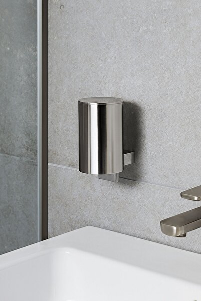 OMG Sıvı Sabunluk, Alttan Çekmeli, Küçük, 0,18lt - Krom