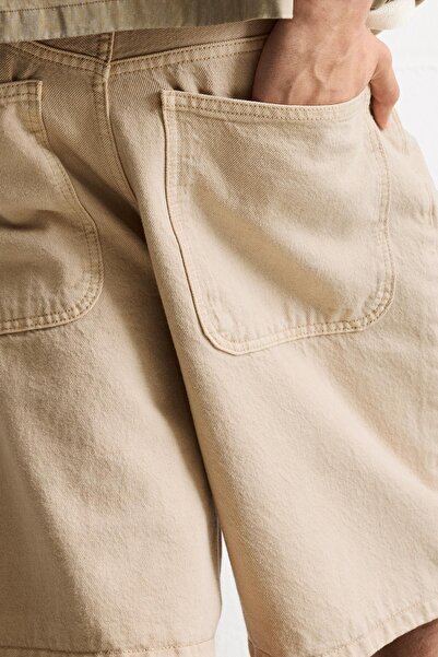 Pull & Bear Bol kesim denim bermuda