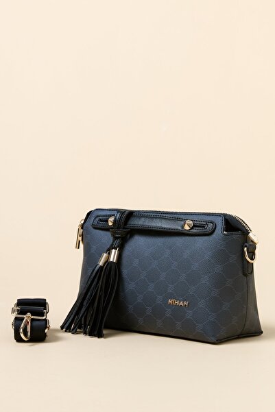 Nihan Сумка з хрестоподібними ременями, чорна