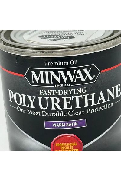 Minwax طلاء سريع الجفاف من مادة البولي يوريثين الساتان الدافئ الواقي للخشب / 236 مل