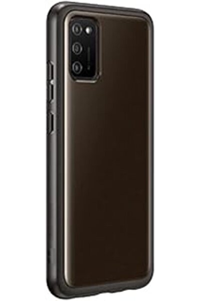 ASİTAN Samsung Galaxy A02 Soft Clear Cover Yumuşak Şeffaf Kılıf, Siyah Ef-qa025t