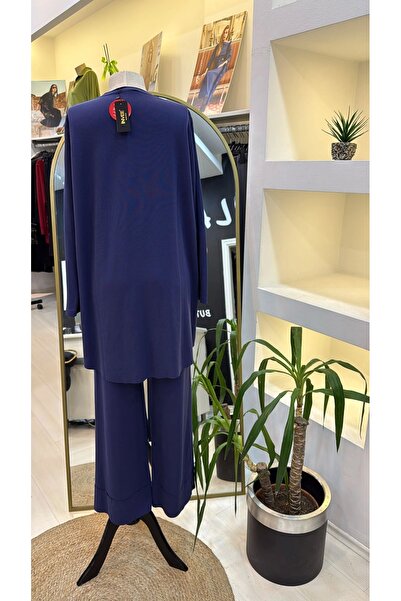 Invee Invee Zipper Detail Pants Suit 7111 Indigo