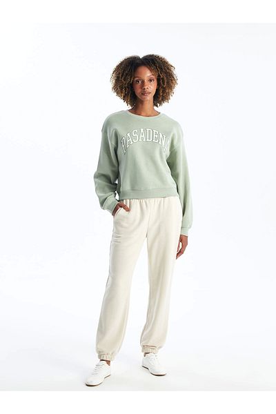 LC Waikiki Xside Beige Women's Elastic Waist Plain Jogger Sweatpants