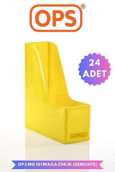 Ops Mg 101 A4 Disassembled 24-Piece Plastic Vertical Magazine Folder Archive Box Organizer Storage Storage