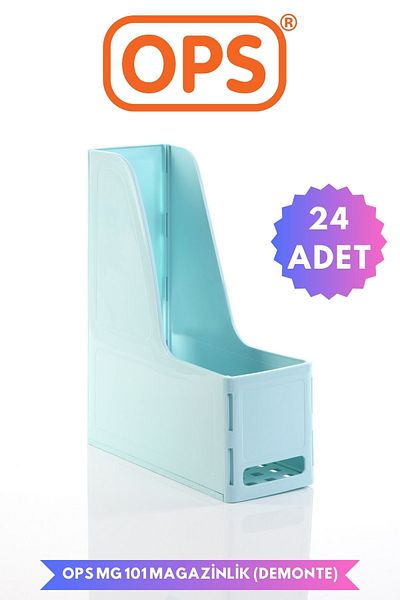 Ops Mg 101 A4 Disassembled 24-Piece Plastic Vertical Magazine Folder Archive Box Organizer Storage Storage