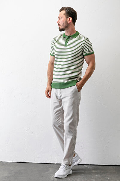 JB John Borners Men's Adjustable Waist Pocket Jogger Trousers Stone - 5060