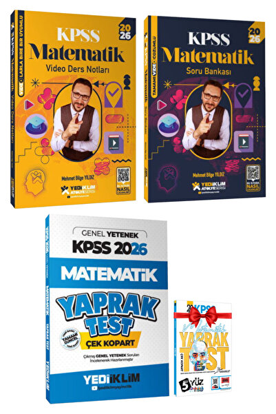 Yediiklim Yayınları Mehmet Bilge Yıldız | 2026 KPSS Matematik Video Ders Notl...