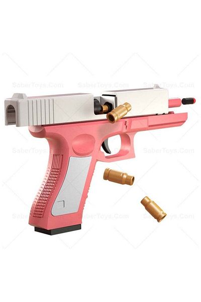 Toybox Revolver Shell Ejection Soft Bullet Airsoft Pistol Toy Assorted Mix Color
