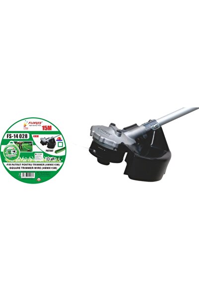 flores Fir patrat pentru trimmer, 2 mm x 15 m