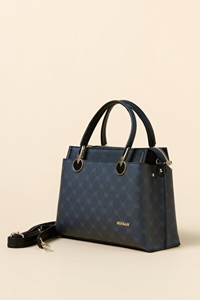 Nihan Metal Aksesuarlı Tote Çanta Siyah