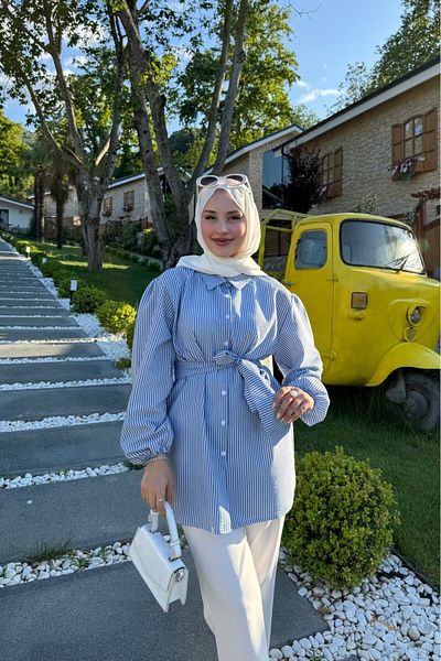 lurex moda Cămașă cu dungi