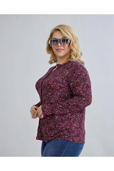 ModaMinar Women's Printed Combed Cotton Fabric Patterned Shirt