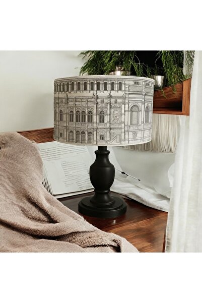 abonjur Abajur Başlığı EL YAPIMI(30 çap 20 yükseklik Silindir Şapka yüksek ka...