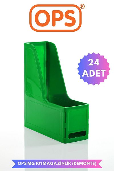 Ops Mg 101 A4 Disassembled 24-Piece Plastic Vertical Magazine Folder Archive Box Organizer Storage Storage