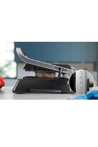 Philips 2200W 5000 Series Analog Contact Grill Silver and Black