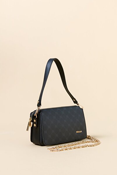 Nihan Çapraz Askılı Shopper Çanta Siyah