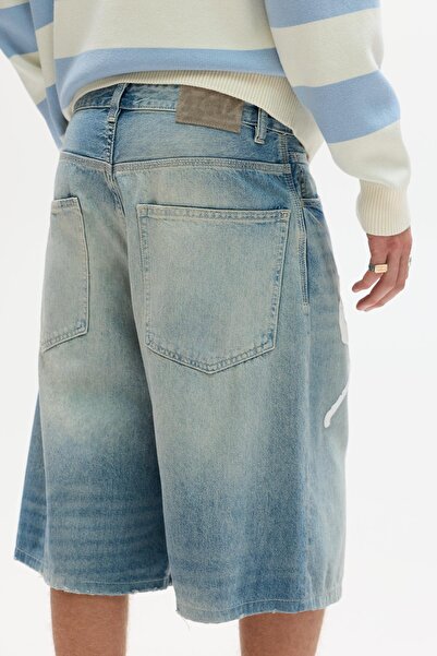 Pull & Bear STWD super baggy denim bermuda