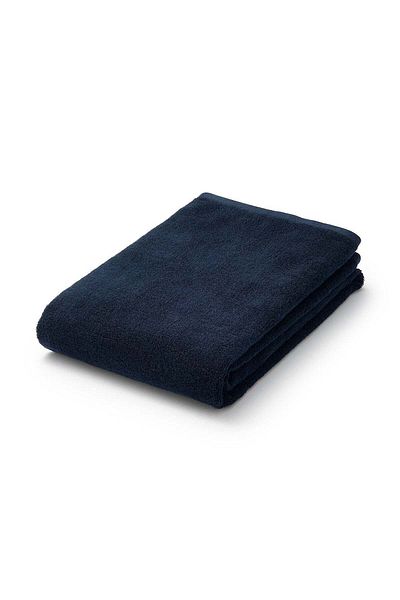 Muji منشفة حمام كبيرة مزدوجة الوبر مع حلقة، عرض 70 × طول 140 سم