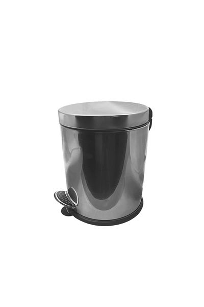 flores Stainless steel basket with lid and flap, 5 liters