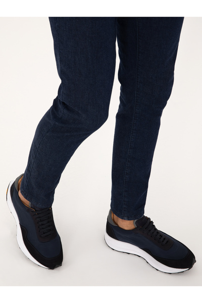 Cacharel Navy Blue 100% Leather Vibram Sole Sneaker Shoes 50302456-Vr033