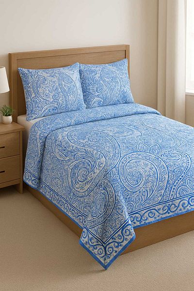 YÜNTEKS Cotton Multi-Purpose Bedspread, Quilted Pique Double