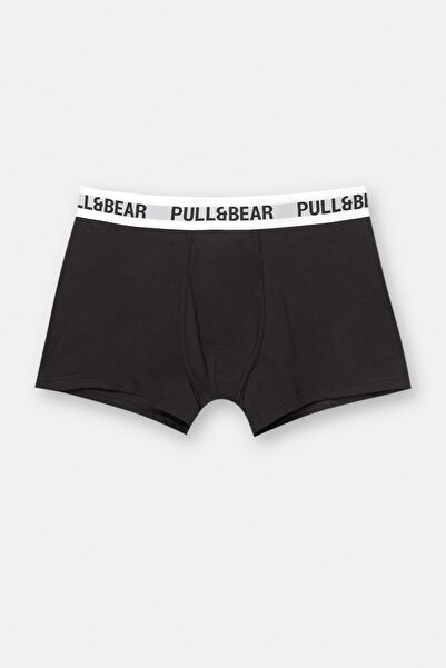 Pull & Bear 3'lü logo baskılı boxer paketi