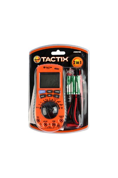 Tactix 2-in-1 Auto Power Off Low Power Indication Digital Multimeter