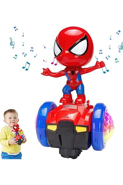 Toybox Spiderman Balance Car Toy With Flashlight And Music