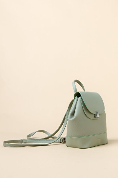 Nihan Metal Kapamalı Sırt Çantası Mint