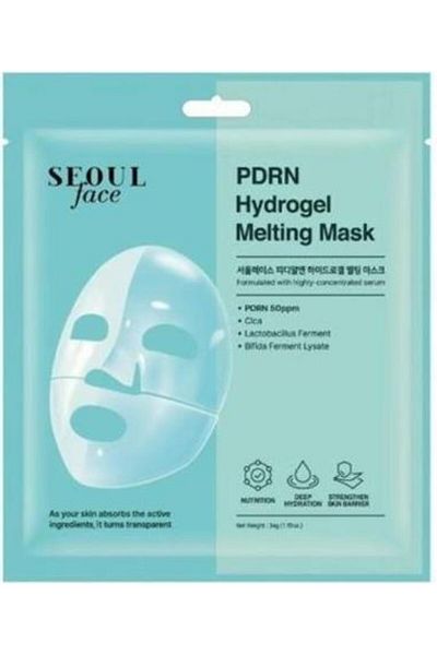 Dermal Pdrn Melting Mask Moisturizing Skin Repair Transparent Gel Mask 34 Gr and Eye Mask Gold 4 Gr.