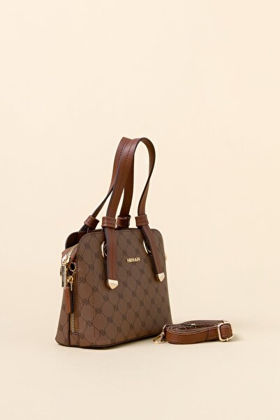 Nihan Metal Detaylı Tote Çanta Taba