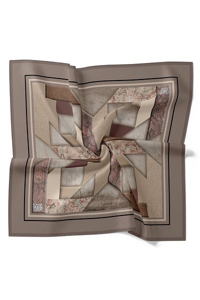 Levidor Geometric Pattern Sparkling Crystal Scarf