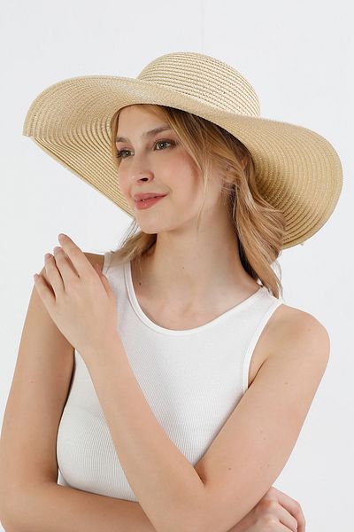 Fulla Moda Straw Hat with Ribbon