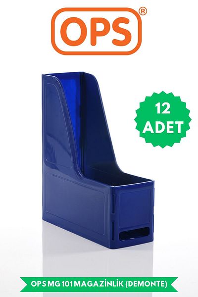Ops Mg 101 A4 Disassembled 12-Piece Plastic Vertical Magazine Folder Archive Box Organizer Storage Storage