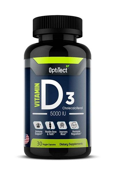 OptiTect Vitamin D3 Immune Support Health Bone and Teeth Improves Mood Hormone Regulation
