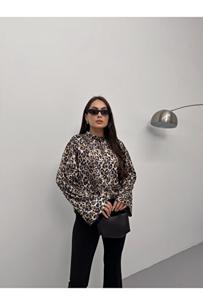 Swan Woman Bluză cu model leopard