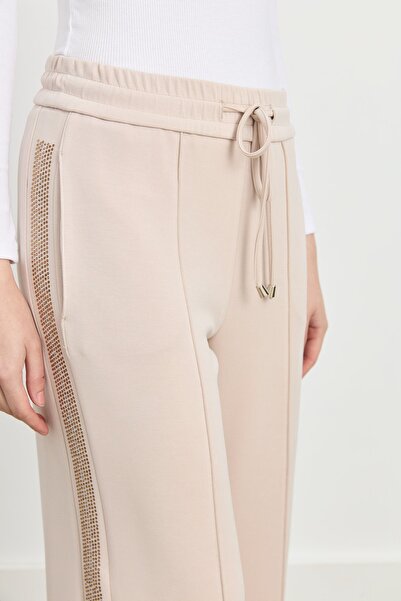 Nihan Cupra Nervürlü Pantolon Taş