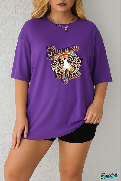 Evomind 1 T-Shirt Is a Gift for Purchases of 5 or More in the Cart - Large Size Summer Printed T-Shirt