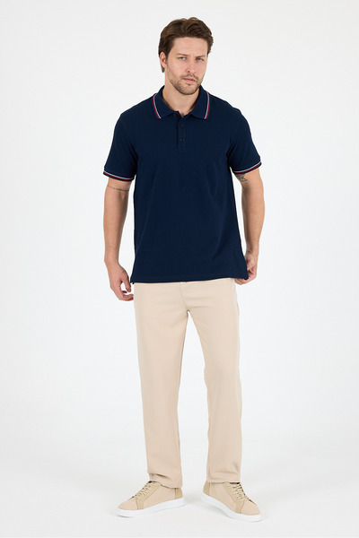 Rodi Men's Polo Neck Short Sleeve T-Shirt – 95% Cotton 5% Elastane – Flexible, Stylish and Comfortable Men's T-Shirt 0039